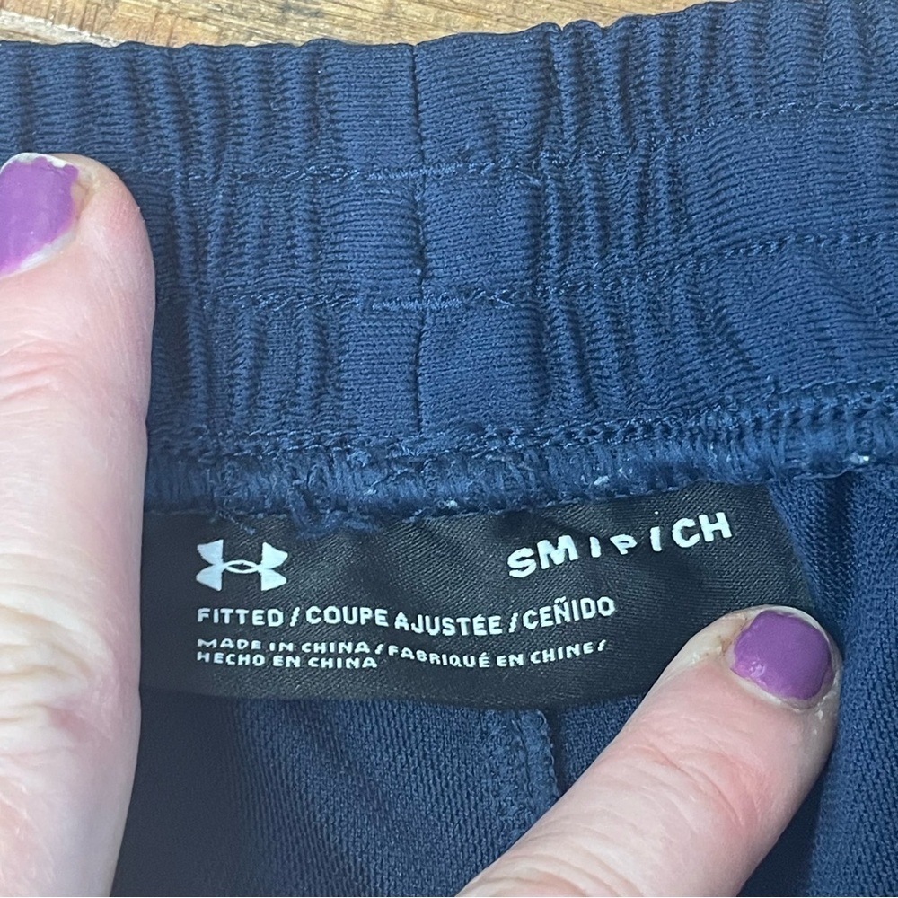 Under Armour men’s size small vital woven track athletic pants navy fitted - Picture 10 of 13